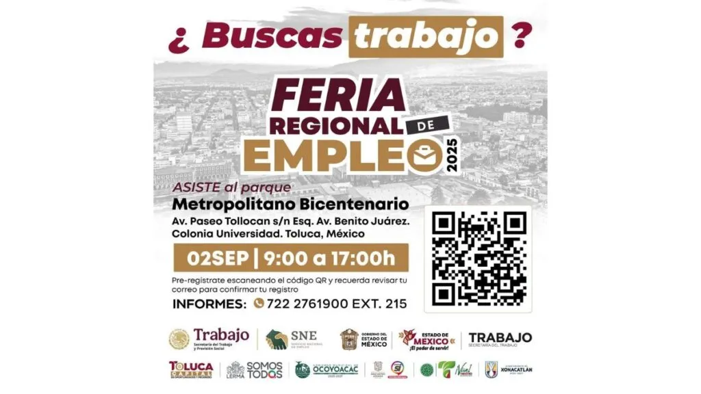Toluca realiza Feria Regional de Empleo 2025