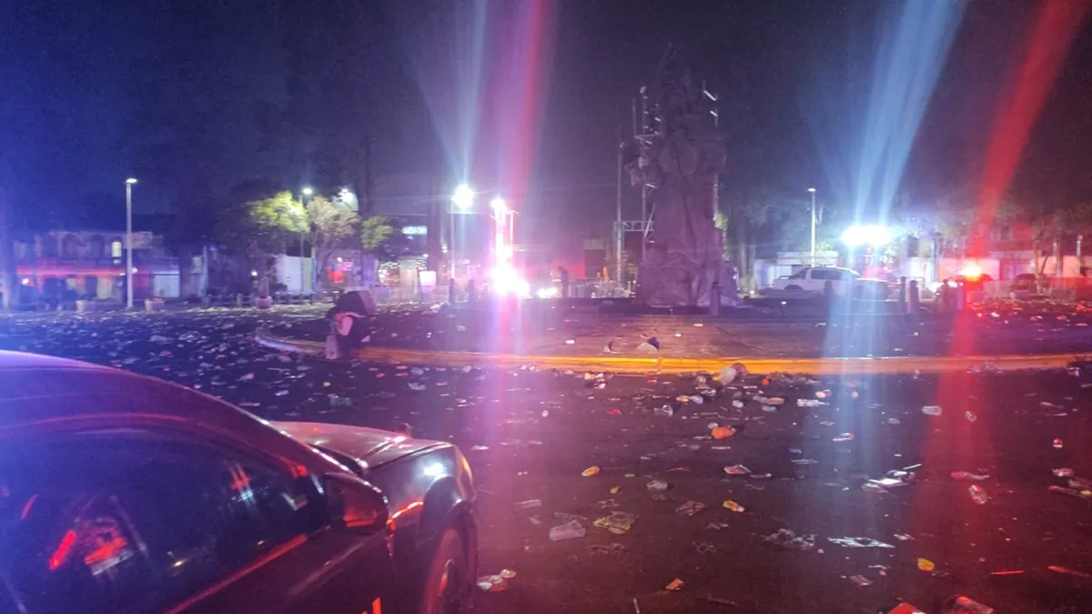 Afectaciones viales en la Glorieta del Águila tras festejos por bicampeonato del Toluca FC
