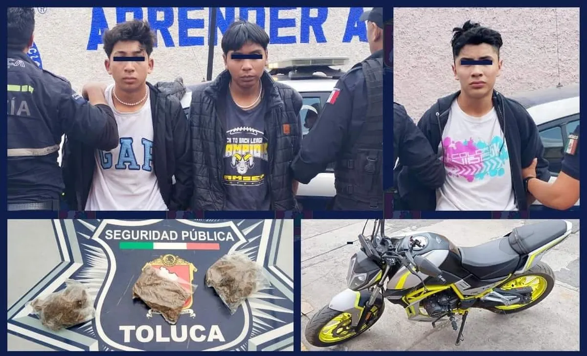 Caen tres presuntos “motoratones” en Toluca