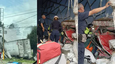 Tráiler se queda sin frenos e impacta a varios vehículos en la México-Toluca; hay lesionados