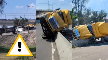 Vuelca tráiler en Puente de la Concordia en Zaragoza; joven conductor de 18 años pierde el control y provoca cierre vial.