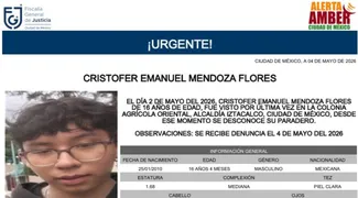 Ficha de Alerta Amber de Cristofer Emanuel Mendoza Flores, desaparecido en la alcaldía Iztacalco.
