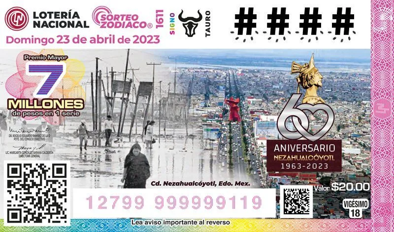 Nezahualcóyotl va a los billetes de la Lotería Nacional