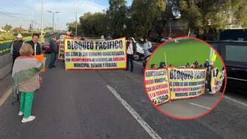 Bloquean paso hacia AIFA y México-Pachuca por disputa con ejidatarios en Tecámac.