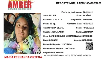 Alerta Amber: Se busca a María Fernanda Ortega Huerta, desapareció en Axapusco