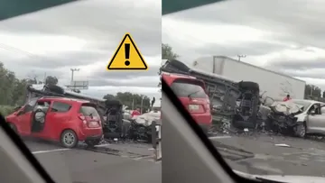 Choque múltiple en la Lechería-Texcoco deja un lesionado