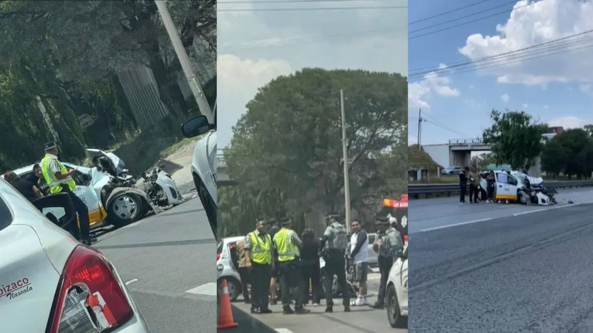 Tráiler impacta a taxi y se da a la fuga en la Toluca-Atlacomulco