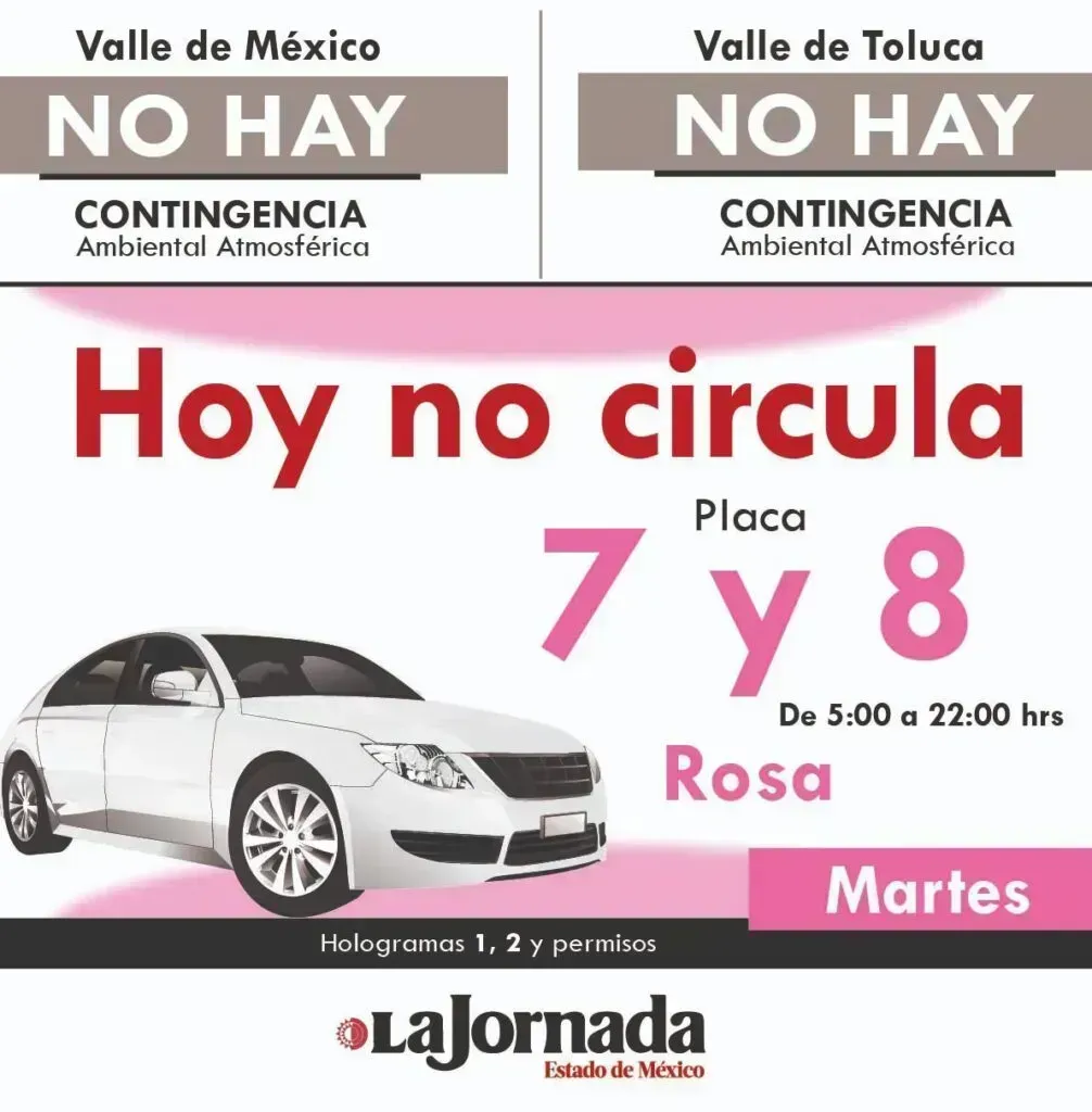 Hoy No Circula Martes: ¿Qué autos no circulan hoy 24 de marzo?