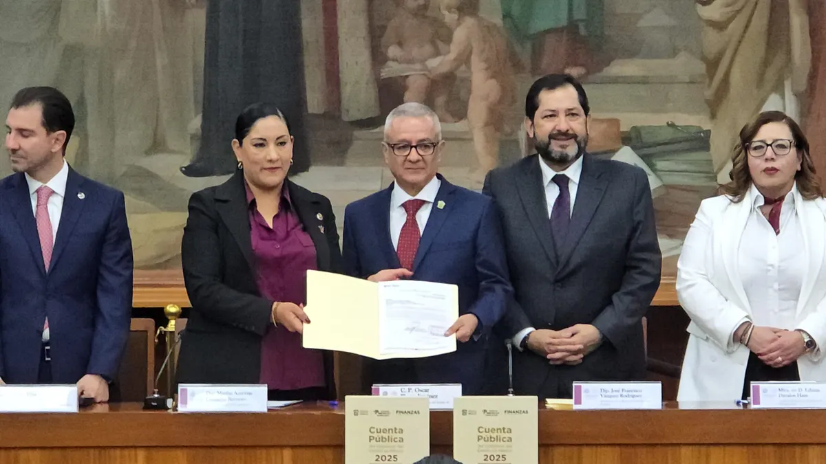 Entregan Cuenta Pública 2025 al Congreso local: Reportan finanzas sólidas en el Edomex