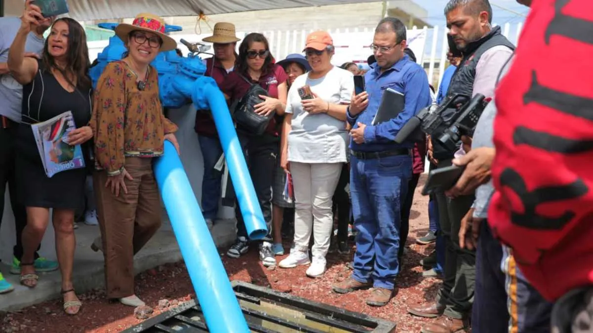 Azucena Cisneros pone en marcha pozo San Agustín en Ecatepec; beneficiará a 19 mil