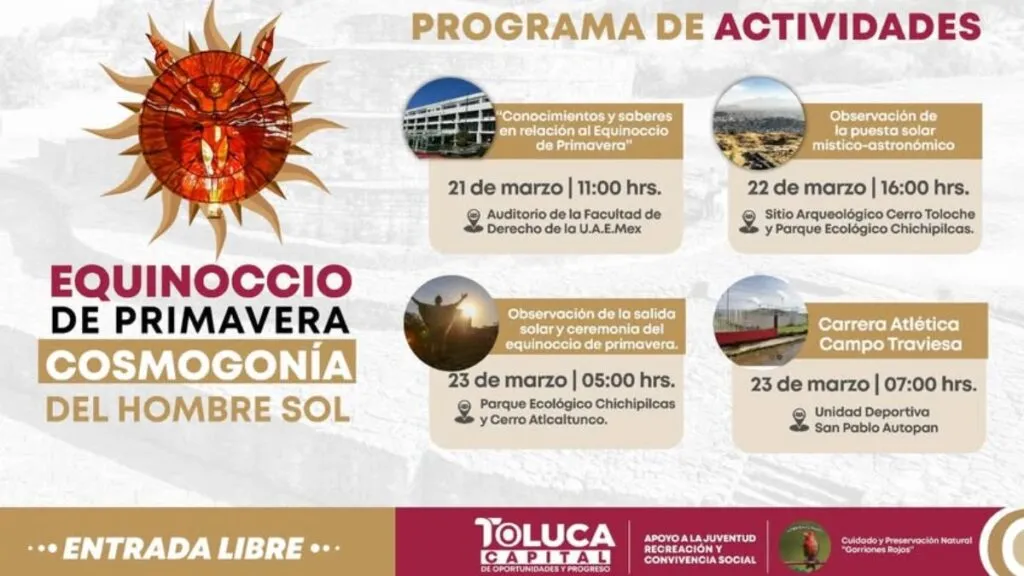 Toluca recibirá el Equinoccio de Primavera con varias actividades