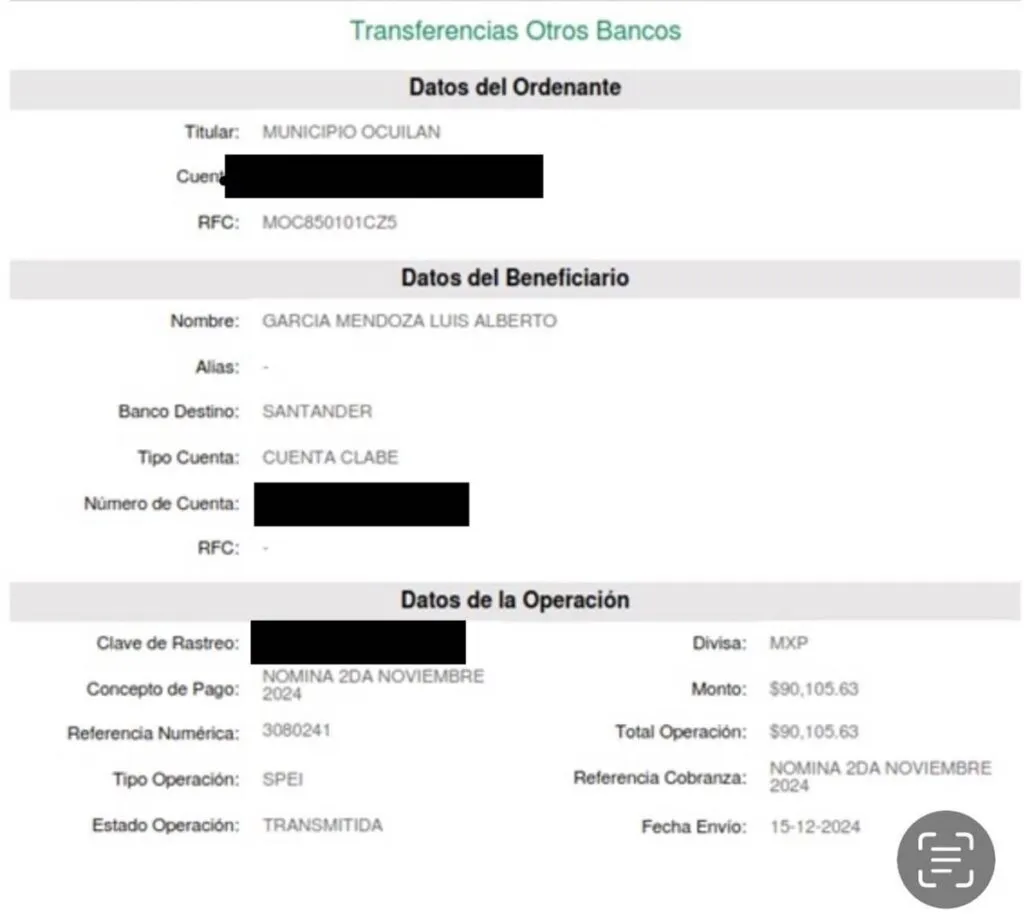 Séptimo regidor de Ocuilan si recibió pago: Ayuntamiento