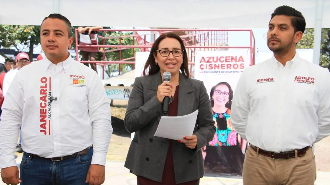 Azucena Cisneros firma convenio de seguridad con sus homólogos de Nezahualcóyotl y la GAM