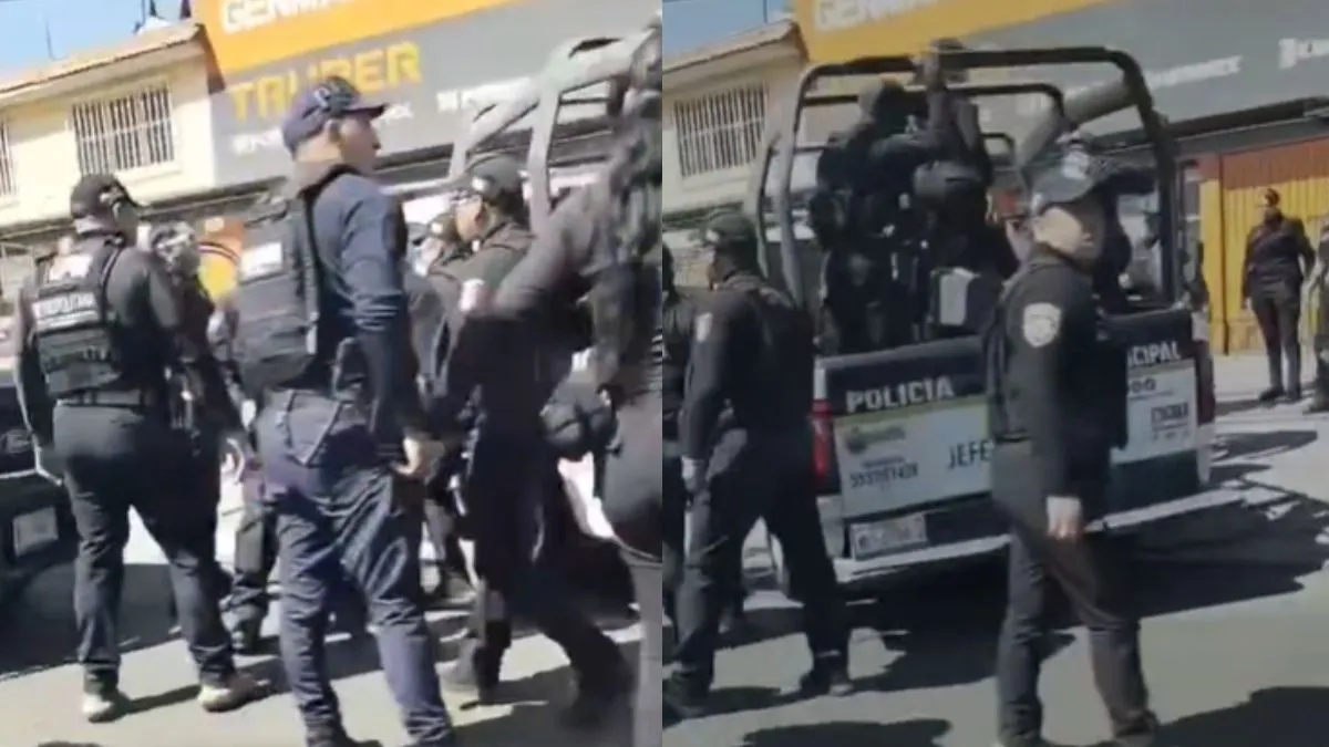 Policía de Ecatepec impide invasión de predio; hay nueve detenidos [VIDEO]