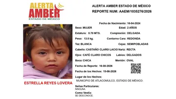 Alerta Amber: Se busca a Estrella Reyes Lovera; desapareció en Atlacomulco