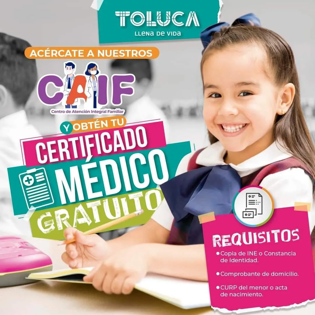 Ofrecen certificados médicos gratis para habitantes de Toluca
