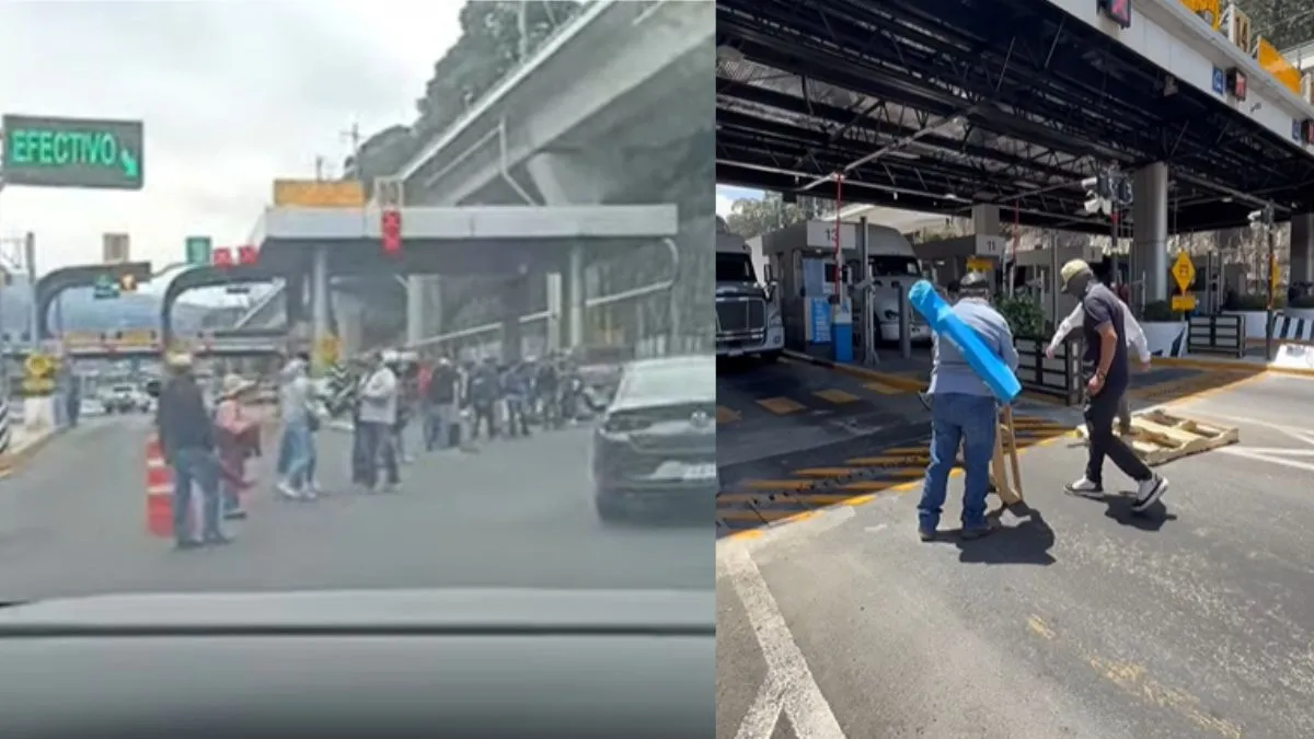 Caseta México-Toluca continúa tomada