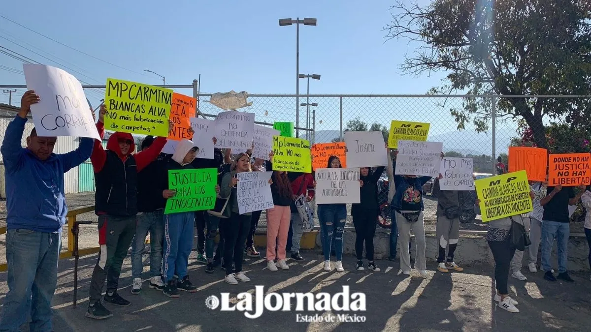 Protestan contra MP de Texcoco por fabricación de delitos