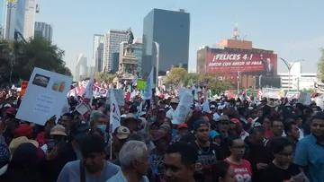 Más de 600 mil mexiquenses participaron en la marcha encabezada por AMLO