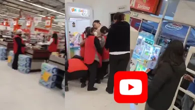 Un VIDEO viral muestra el instante en que empleadas de Soriana someten a una fardera ‘embarazada’ en Plaza Loreto, Puebla, antes de entregarla a la policía.