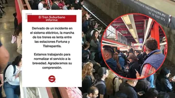 Retrasos y caos en el Tren Suburbano por falla eléctrica