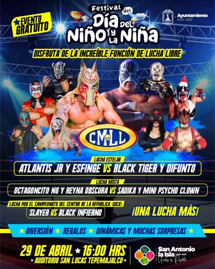 Habrá lucha libre gratis en San Antonio la Isla