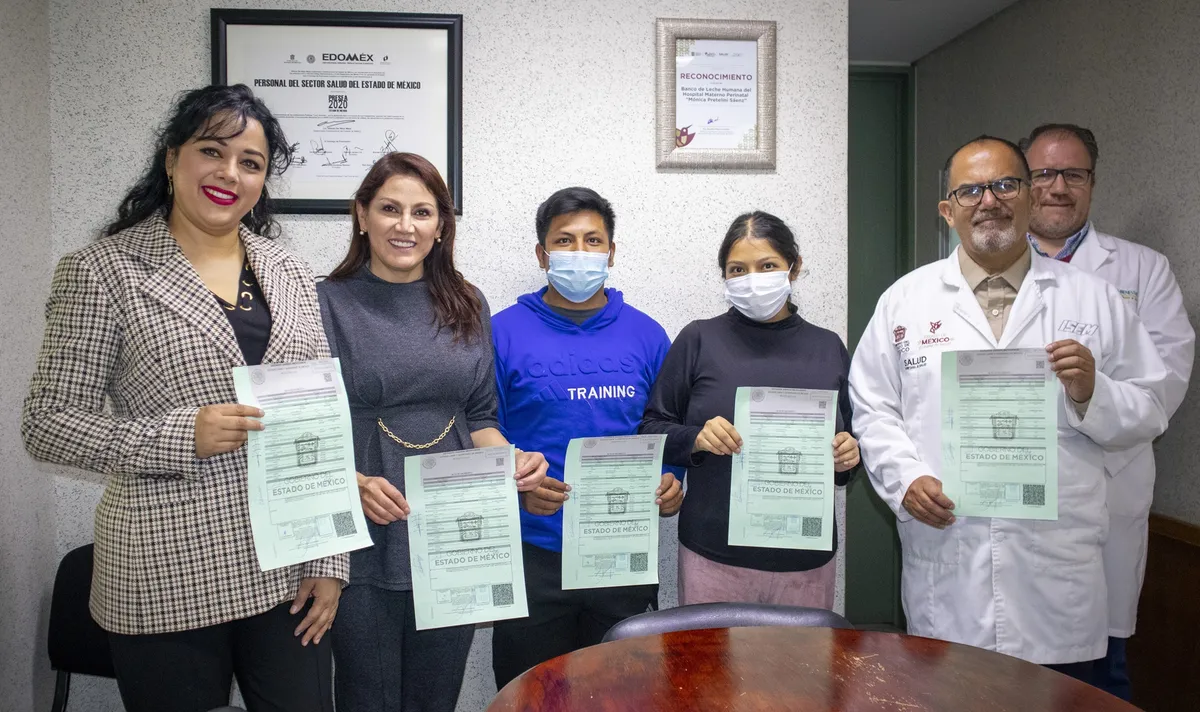 ¡Quintillizos de Toluca reciben sus actas de nacimiento!