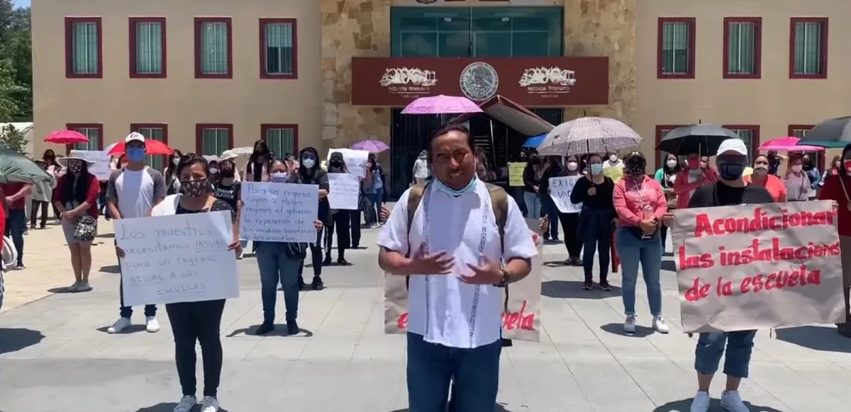 La falta de agua es recurrente en las escuelas