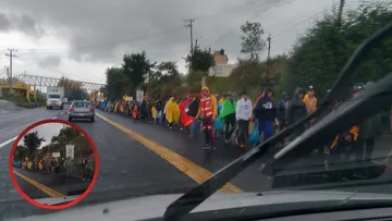 Peregrinos sobre la Toluca Naucalpan