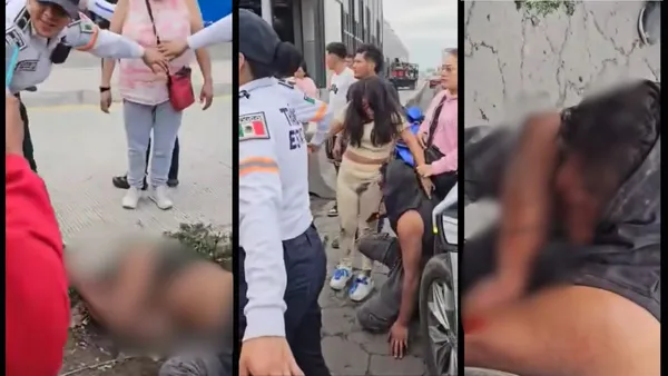 [VIDEO] Agarran a madrazos a pareja que intentó robar una moto en Chalco