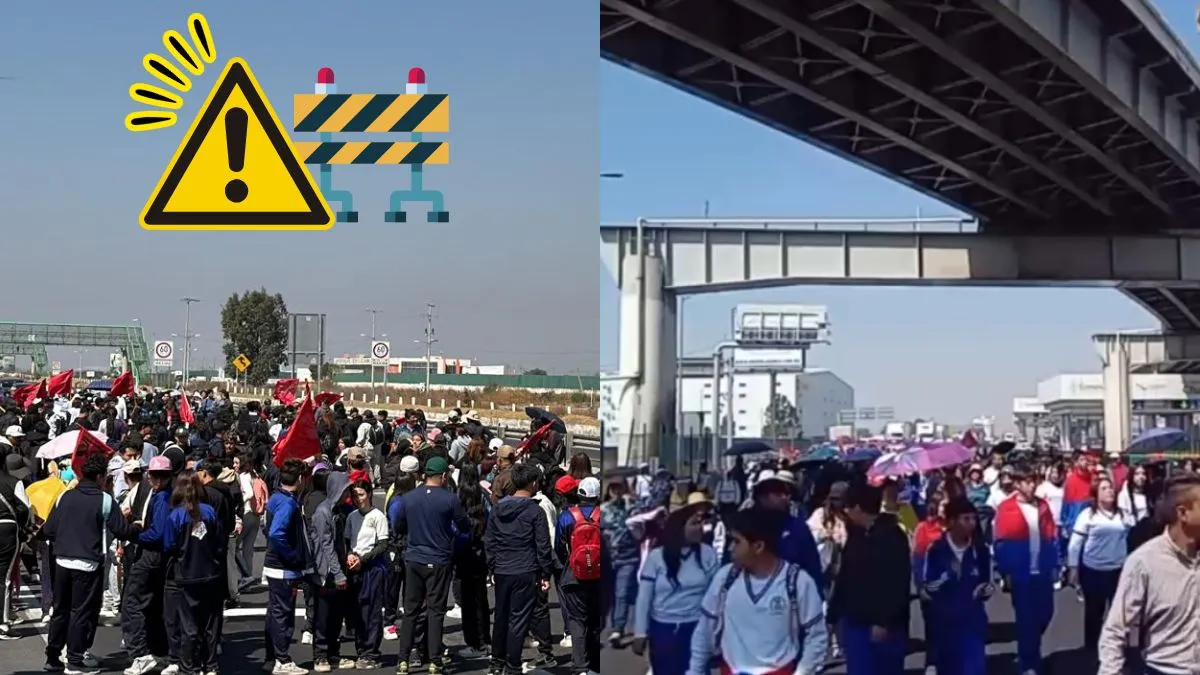 Circuito Exterior Mexiquense y México-Puebla colapsados por manifestación