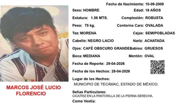 Alerta Amber: Se busca a Marcos José Lucio Florencio; desapareció en Tecámac