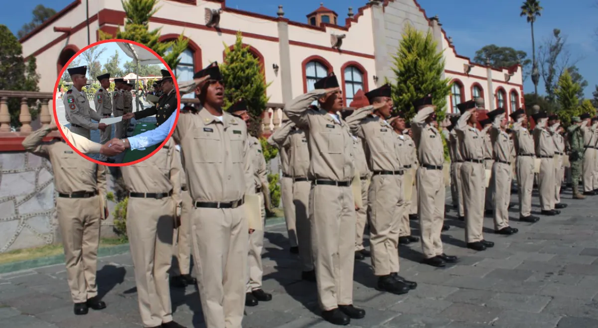 Liberan cartillas del Servicio Militar a 103 conscriptos en Teotihuacan