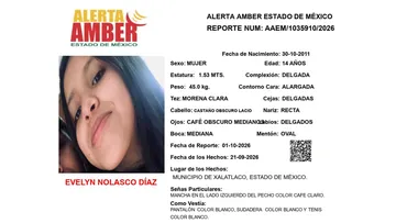 Alerta Amber: Se busca a Evelyn Nolasco Díaz, desaparecida en Xalatlaco