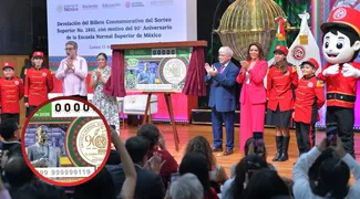 Lotería Nacional conmemora con billete a la Escuela Normal Superior de México por su 90 Aniversario