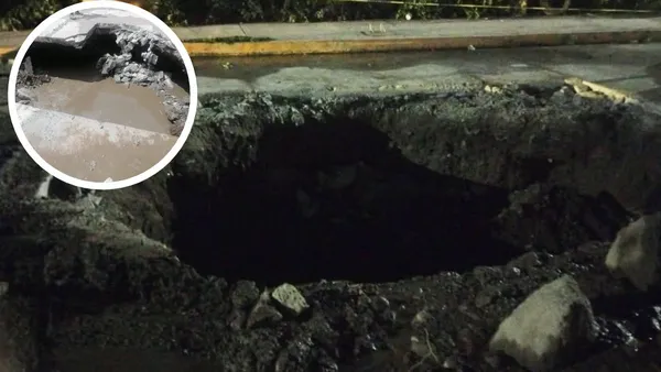 Socavón en Chimalhuacán preocupa a vecinos