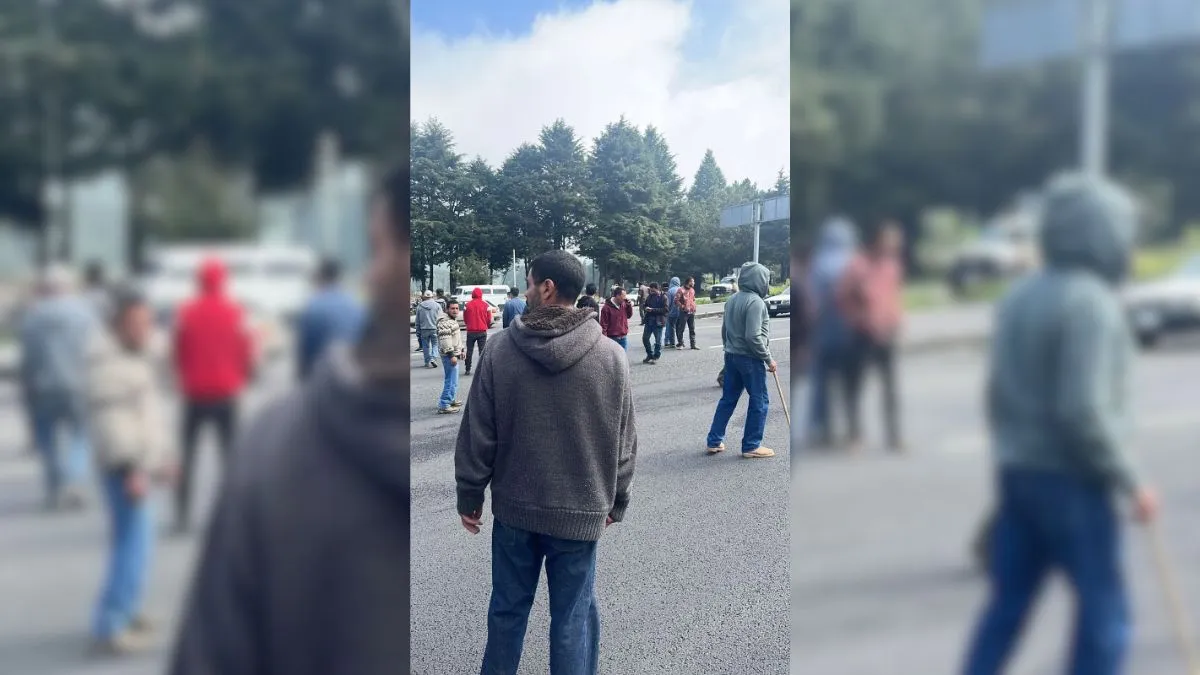 Bloquean la México- Toluca a la altura de la Marquesa