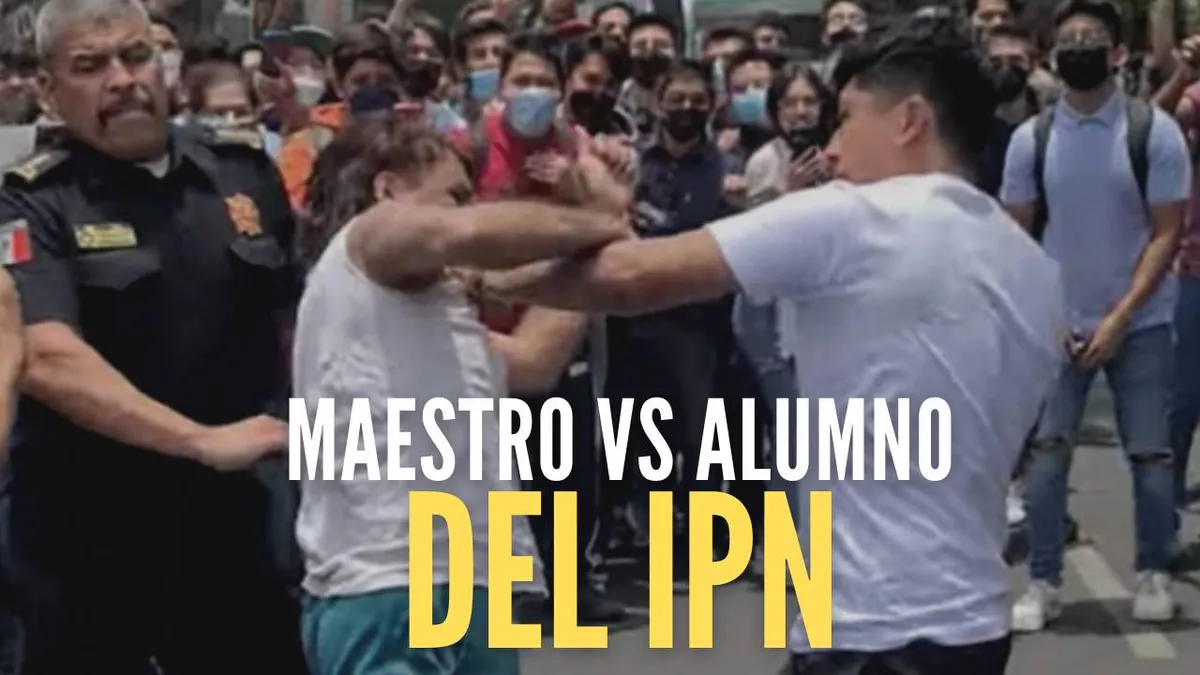 PELEA CALLEJERA entre MAESTRO  del IPN y ALUMNO