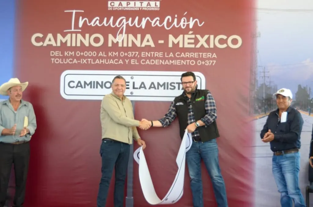 Entregan Adolfo Solis y Ricardo Moreno tramo final del Camino de la Amistad que conecta Almoloya de Juárez con Toluca