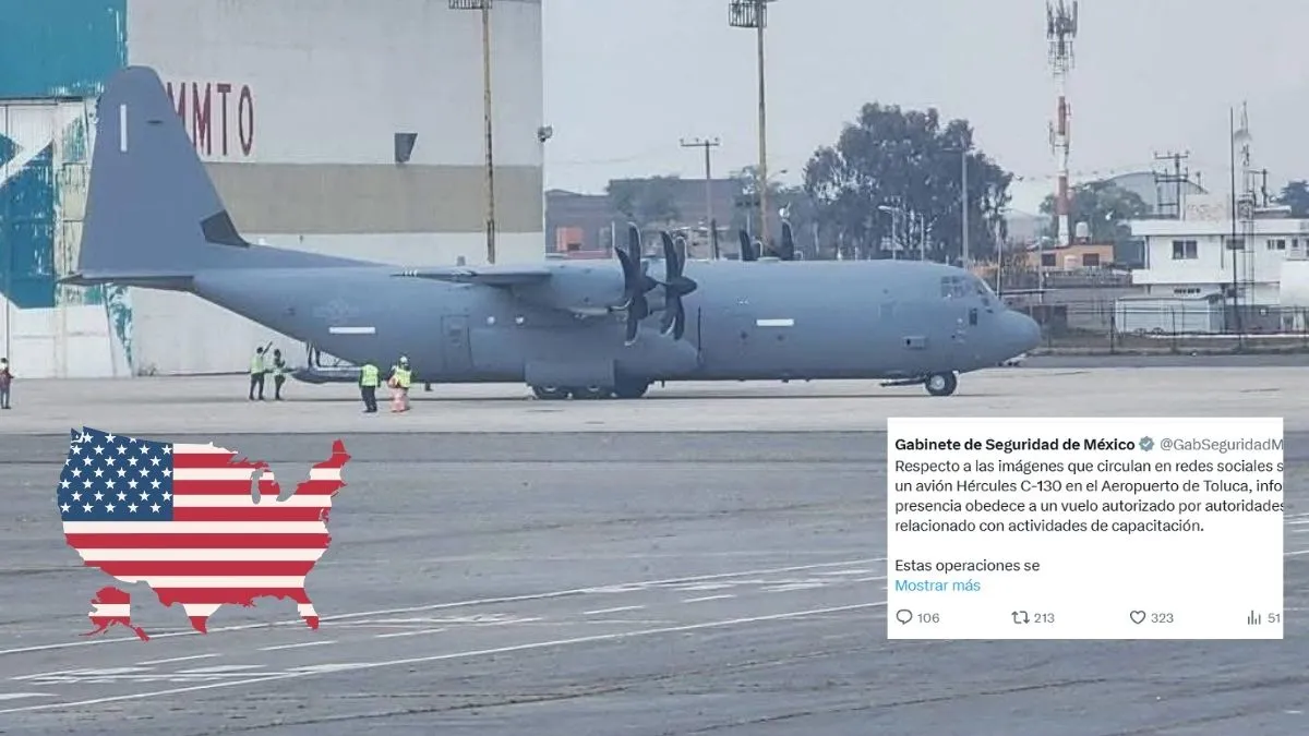 Avión estadounidense en Toluca aterrizó por actividades de capacitación: Autoridades