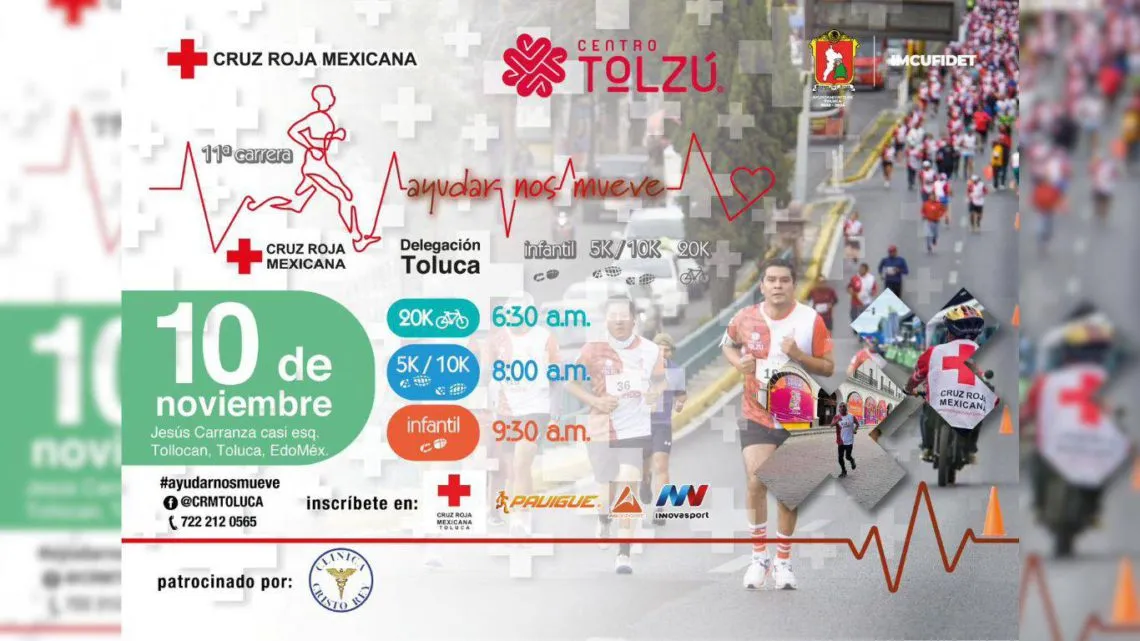 Centro de Toluca cerrado por carrera atlética