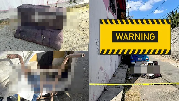 El sillón con el cuerpo en su interior fue localizado en una calle del Edomex y generó movilización policiaca.