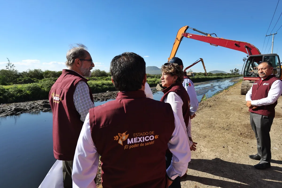 Delfina Gómez, da banderazo de inicio a obras para prevenir inundaciones en Valle de Chalco y Tláhuac