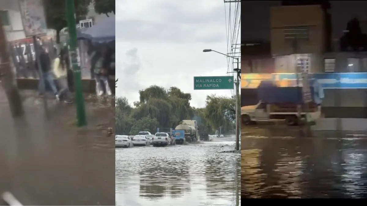 Toluca y alrededores con encharcamiento tras lluvias registradas