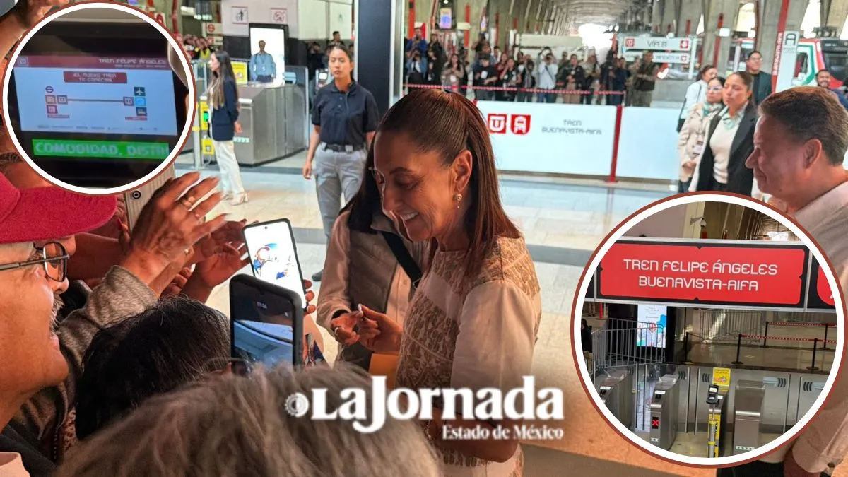 Sheinbaum inaugura el Tren Suburbano al AIFA y lo declara “un tren del pueblo”