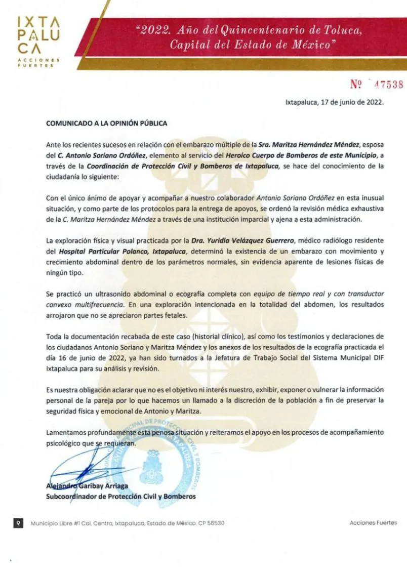 En silencio gobierno de Ixtapaluca ante el posible embarazo múltiple