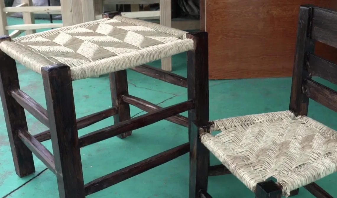 Silla de palma, un acervo que mantienen en el Barrio de Guadalupe