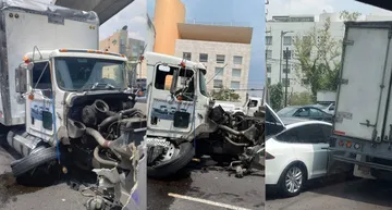 Afectación vial por choque, en carretera México-Toluca, a la altura de Constituyentes
