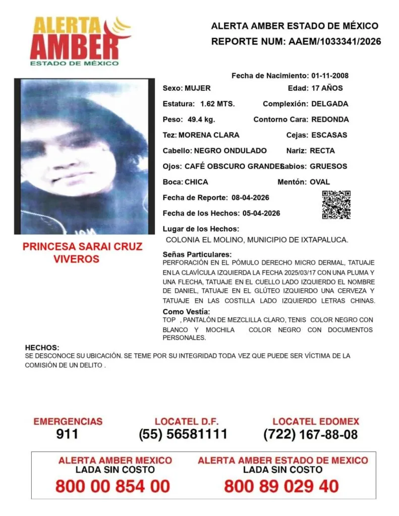 Alerta Amber: Se busca a Madisson y Princesa Cruz Viveros; desaparecieron en Ixtapaluca