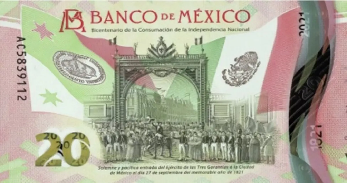 Billete de 20 pesos